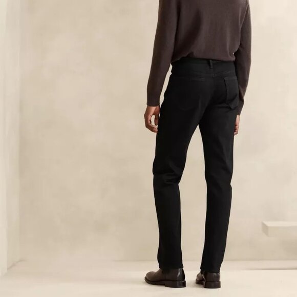 Banana Republic Straight Traveler Jean size 33/32 Black Rinse Wash - Picture 4 of 6